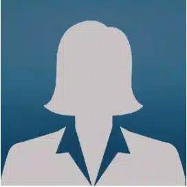 Meet The Team | Beltz Home Service Co. A Silhouette Of A Team Member With Shoulder-Length Hair And A Collared Shirt Stands Against A Blue Background.