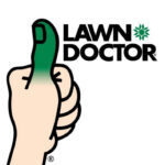 Illustration Of A Hand Giving A Thumbs Up With A Green Thumb Next To The Text “Lawn Doctor” And A Green Sunburst Logo.